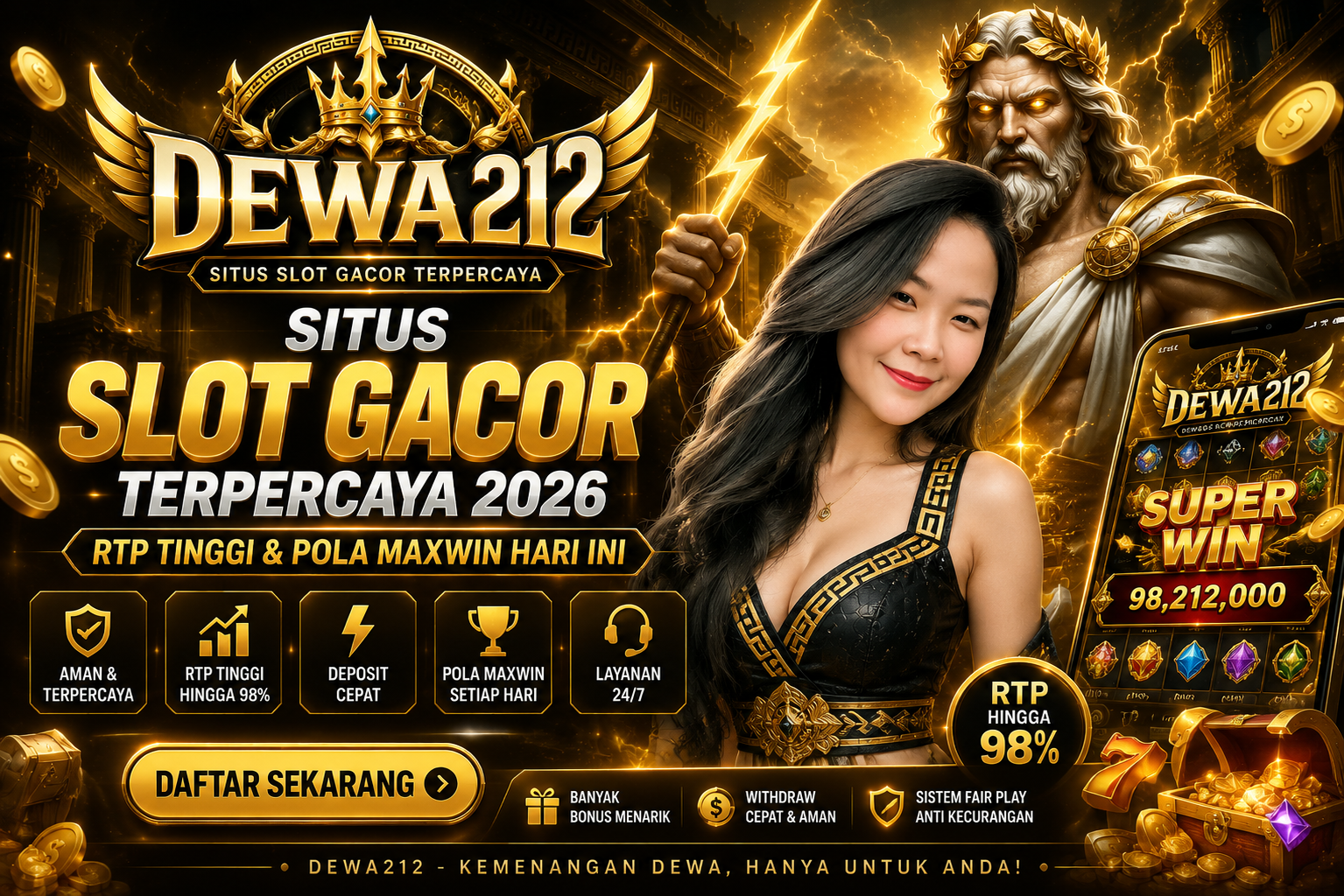 DEWA212: Situs Game Online Terpercaya 2026 | RTP Tinggi & Pola Maxwin Hari Ini